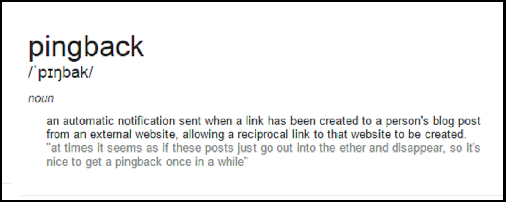 What is a WordPress Pingback ?