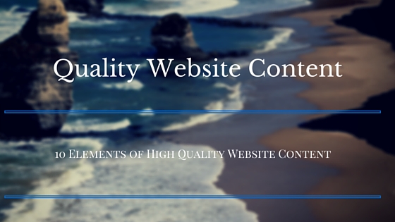 What Makes Quality Website Content